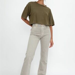 SLVRLAKE Light Gray Flare Jeans